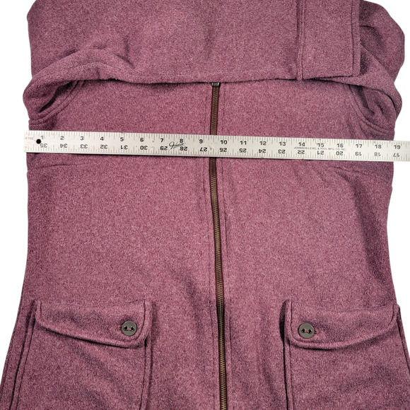 Merrell Delilah Long Hooded Fleece Sweater Jacket Women Medium Full Zip - Picture 4 of 13